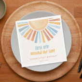 Eerste reis rond de zon eerste verjaardagsfeestje servet