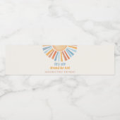 Eerste reis rond de zon eerste verjaardagsfeestje waterfles etiket (Enkel label)