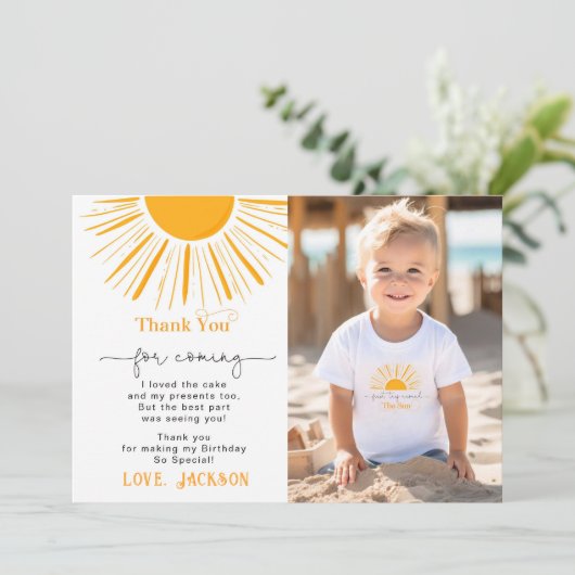 Eerste reis rond de zon foto dank u kaart (Staand voorkant)