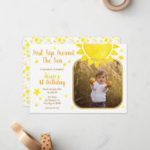 Eerste reis rond de zon Foto Dank u kaart - B Notitiekaartje (Voorkant / Achterkant in situ)