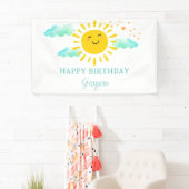 Eerste reis rond de zon Gelukkige verjaardag Spandoek (Insitu)