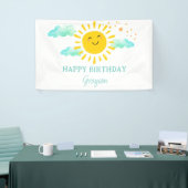 Eerste reis rond de zon Gelukkige verjaardag Spandoek (Beurs)