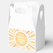 Eerste reis rond de zon geslacht neutraal geel bedankdoosjes (Geopend)