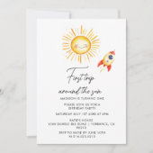 Eerste reis rond de zon kaart (Voorkant)