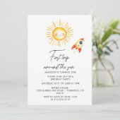 Eerste reis rond de zon kaart (Staand voorkant)