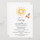 Eerste reis rond de zon kaart (Voorkant / Achterkant)