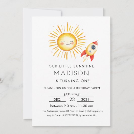 Eerste reis rond de zon kaart (Voorkant)