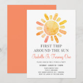 Eerste reis rond de zon kaart (Voorkant / Achterkant)