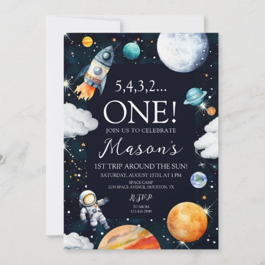 Eerste reis rond de zon kaart (Voorkant)