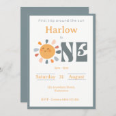 Eerste reis rond de zon kaart (Voorkant / Achterkant)