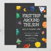 Eerste reis rond de zon kaart (Voorkant / Achterkant)