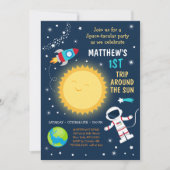 Eerste reis rond de zon kaart (Voorkant)