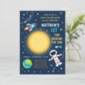 Eerste reis rond de zon kaart (Staand voorkant)