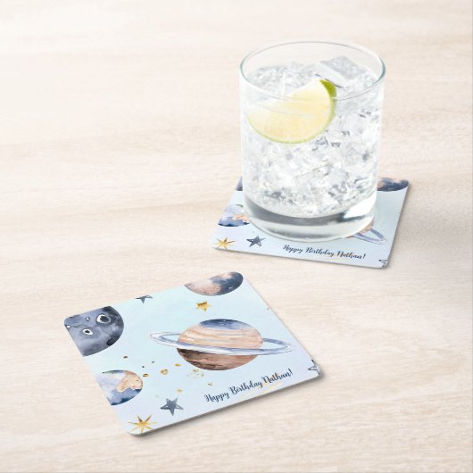 Eerste reis rond de zon kartonnen onderzetters (Insitu)