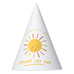 Eerste Reis Rond de Zon Kinderen 1e Verjaardag Feesthoedjes