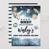 Eerste reis rond de zon, Kinderen ruimteverjaardag Kaart (Voorkant / Achterkant)