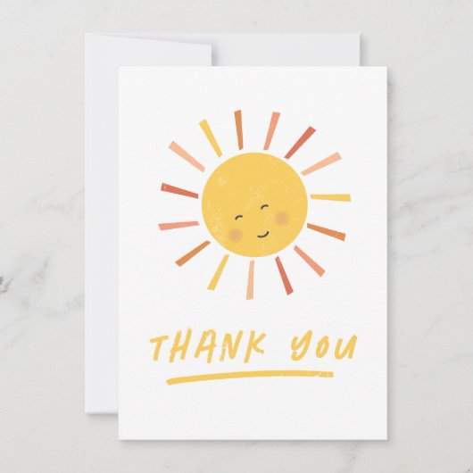 Eerste reis rond de zon Kinderen Verjaardag Bedankkaart (Voorkant)