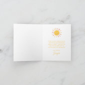 Eerste reis rond de zon Kinderverjaardag  Bedankkaart (Binnen)