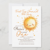 Eerste reis rond de zon Kleine zon Verjaardag Kaart (Voorkant)