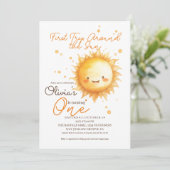 Eerste reis rond de zon Kleine zon Verjaardag Kaart (Staand voorkant)