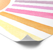 Eerste reis rond de zon meisjes 1e eerste verjaard poster (Hoek)