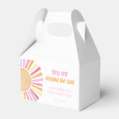 Eerste reis rond de zon meisjes 1e verjaardag bedankdoosjes (Voorkant Zijde)