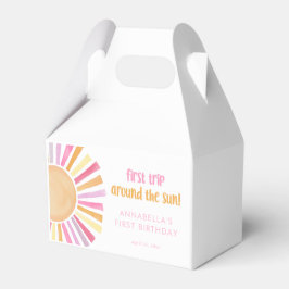 Eerste reis rond de zon meisjes 1e verjaardag bedankdoosjes