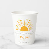 Eerste reis rond de zon minimale verjaardag papieren bekers (Achterkant)