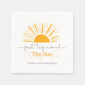 Eerste reis rond de zon minimale verjaardag servet (Voorkant)