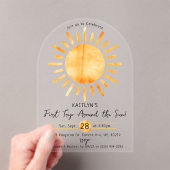 Eerste reis rond de zon op 1 oktober acryl uitnodigingen (Insitu (Draagbaar))