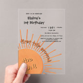 Eerste reis rond de zon op 1 oktober acryl uitnodigingen (Insitu (Draagbaar))