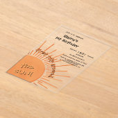 Eerste reis rond de zon op 1 oktober acryl uitnodigingen (Laagn)