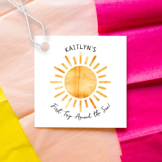 Eerste reis rond de zon op 1 oktober bedankjes labels