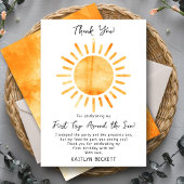 Eerste reis rond de zon op 1 oktober bedankkaart