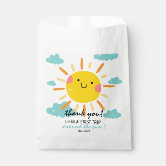 Eerste reis rond de zon op 1 oktober bedankzakje (Voorkant)