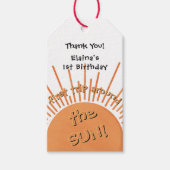 Eerste reis rond de zon op 1 oktober cadeaulabel (Voorkant)