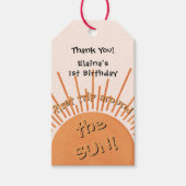 Eerste reis rond de zon op 1 oktober cadeaulabel (Voorkant)