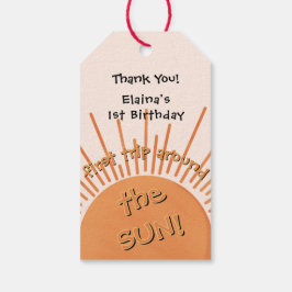 Eerste reis rond de zon op 1 oktober cadeaulabel