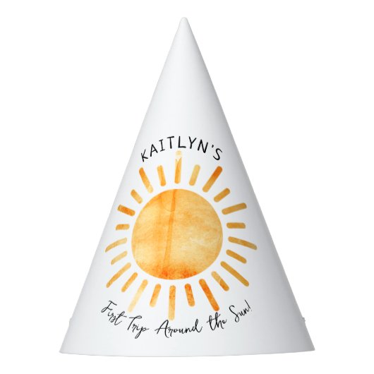 Eerste reis rond de zon op 1 oktober feesthoedjes (Voorkant)