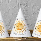 Eerste reis rond de zon op 1 oktober feesthoedjes