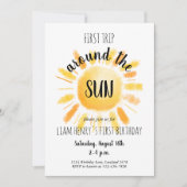 Eerste reis rond de zon op 1 oktober kaart (Voorkant)