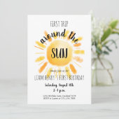 Eerste reis rond de zon op 1 oktober kaart (Staand voorkant)