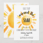 Eerste reis rond de zon op 1 oktober kaart (Voorkant / Achterkant)