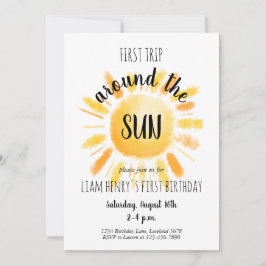 Eerste reis rond de zon op 1 oktober kaart