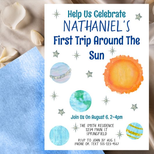 Eerste reis rond de zon op 1 oktober kaart