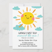 Eerste reis rond de zon op 1 oktober kaart (Voorkant)