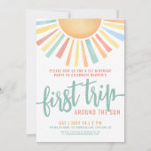 Eerste reis rond de zon op 1 oktober kaart (Voorkant)