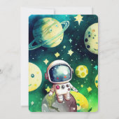 Eerste reis rond de zon op 1 oktober kaart (Achterkant)