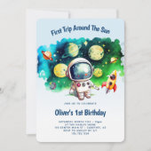 Eerste reis rond de zon op 1 oktober kaart (Voorkant)