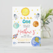 Eerste reis rond de zon op 1 oktober kaart (Staand voorkant)